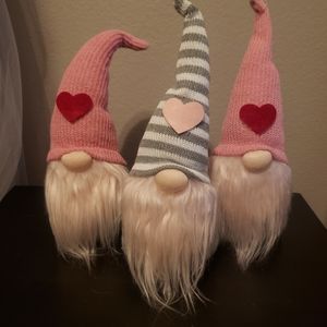 Valentine Gnome set of 3